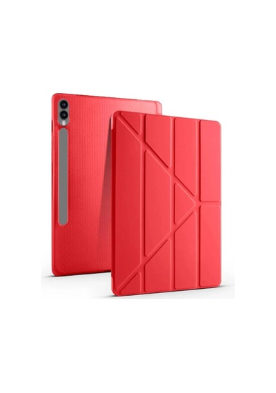 Samsung Galaxy Uyumlu Tab S10+ Plus 12.4" Kalem Bölmeli Uyku Modlu Arkası Silikon Kapak Kılıf Kılıf