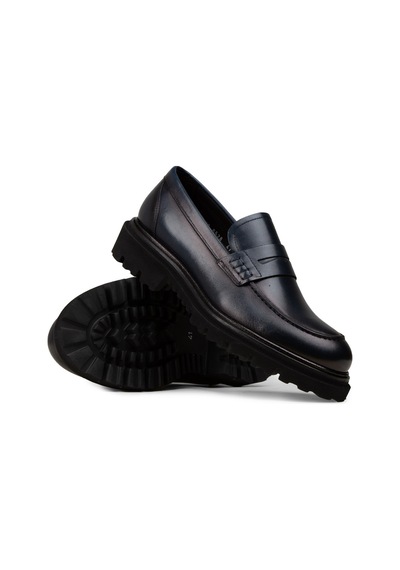 Deery Erkek Hakiki Deri Lacivert Loafer Ayakkabı - F6528mlcvp01 Lacivert