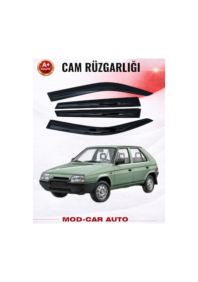 Renault 12 Araca Özel Krom Şeritli Cam Rüzgarlığı A+ Pianoblack