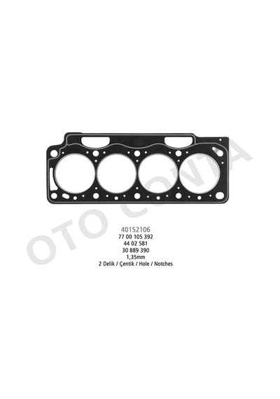 Depomıx Silindir Kapak Contası Kangoo 01- Megane 97- 1.9 Dtı F9q 1.35mm 2 Çentik