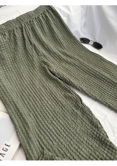 Intive Cool Comfort Waffle Kumaş Pamuklu Nefes Alabilir Basic Yazlık Jogger Pantolon Cepsiz Haki Intive Cool Comfort Waffle Kumaş Pamuklu Nefes Alabilir Basic Yazlık Jogger Pantolon Cepsiz Haki