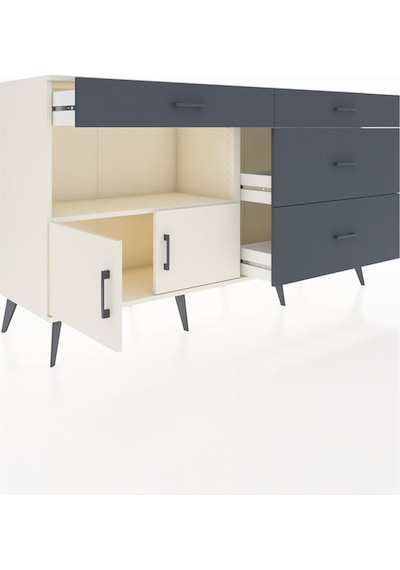 Hyperion Konsol Tek Raflı 4 Çekmeceli 2 Kapaklı 176x44x99 Aytaşı- Aytaşı-aytaşı/antrasit Hyperion Konsol Tek Raflı 4 Çekmeceli 2 Kapaklı 176x44x99 Aytaşı- Aytaşı-aytaşı/antrasit
