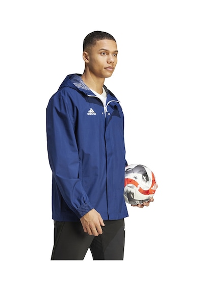 Adidas Ent22 Aw Jkt Erkek Futbol Antrenman Yağmurluk Ik4011 Mavi 001