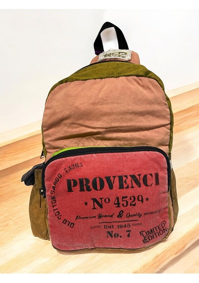 Old Cotton Cargo Kaliteli Laptop Bölmeli Vintage Disayn Sırt Gezi Çantası New Minola 25 Cm X 36 Cm Bordo