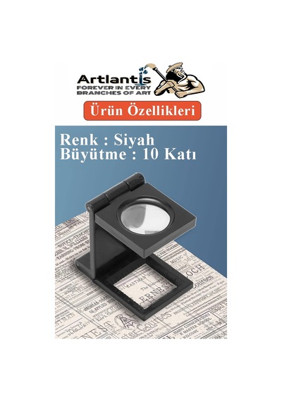 Lup Büyüteç Mercek 2x2 Cm 1 Adet 10x Büyütmeli Plastik Katlamalı Lup Optik Mercek Tekstil Kumaş İplik Katlanabilir