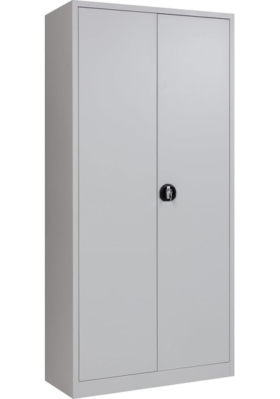 Metal Dosya Dolabı, Tam Montajlı, 195x92x42cm, Kilitlenebilir Dolap, 5 Bölmeli, Çok Amaçlı Dolap Gri