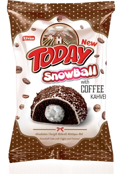 Elvan Today Snowball Kahveli Kek 24 x 50 G
