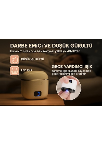 Ofisinn Elektrikli Otomatik Tırnak Makası Bebek - Çocuk ve Yetişkinler İçin Şarj Edilebilir Akıllı Güvenlik Tırnak Makası Pastel Pembe