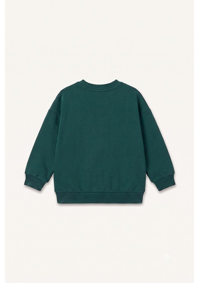 Defacto Oversize Baskılı Arma Detaylı Sweatshirt Erkek Bebek I0317a526augn1116 Yeşil-gn1116