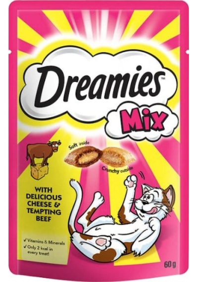Dreamies Mix Sığır Etli ve Peynirli Kedi Ödül Bisküvisi 60 G