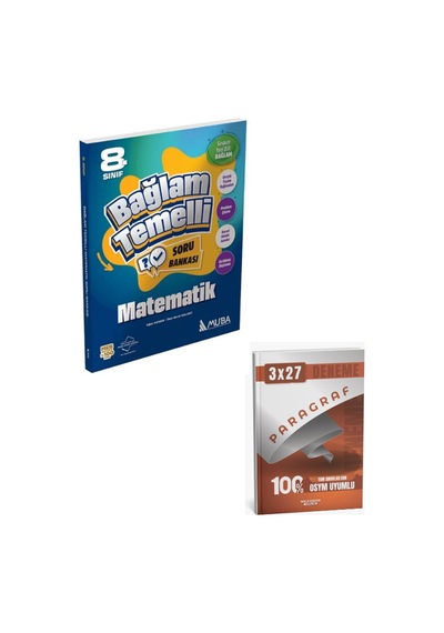 Muba 2027 8. Sınıf Matematik Bağlam Temelli Soru Bankası+ Anla Kazan Paragraf