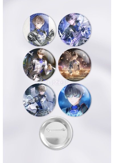 Xiangli Yao Wuthering Waves Gacha Çanta Süsü Rozet İğneli Buton Rozet Seti 6 Adet Altılı
