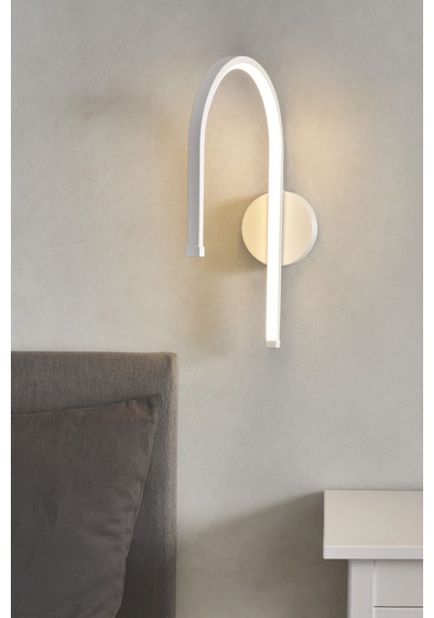 Venüs Modern Tasarım Beyaz Renk Gün Işığı Ledli Banyo - Mutfak - Salon Ledli Duvar Aplik Beyaz Beyaz