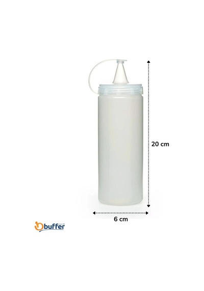 Yağdanlık 400 Ml Kapaklı Sızdırmaz Yağlık Sosluk Şişesi Plastik Şeffaf 12 Izgara