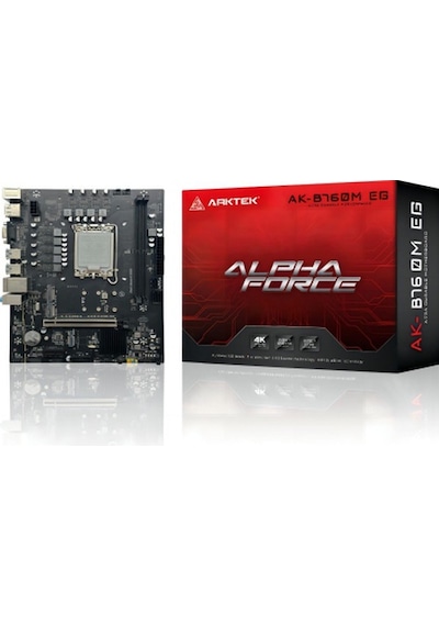 Arktek Ak-b760m-eg Sc-1700 B760 Ddr5 4800mhz 2xm.2 Alpha Force Matx Intel Anakart