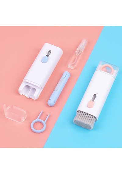 7'si 1 Arada Klavye Temizleme Fırçası Seti, Airpods Kulaklıklar Ve Akıllı Telefonlar İçin Düğme Kapağı Çıkarıcılı Çok İşlevli Kulaklık Temizleyici