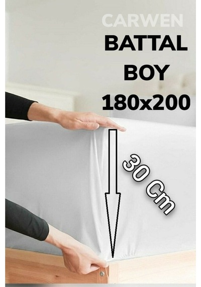 Ranfors Pamuk Battal Boy Lastikli Çarşaf Takımı Gri