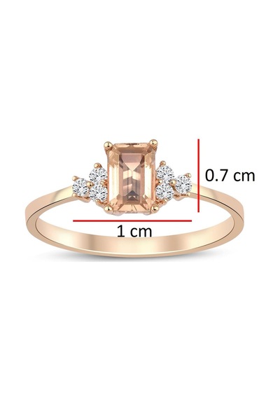 Morganite Taşlı Tasarım Pırlanta Yüzük