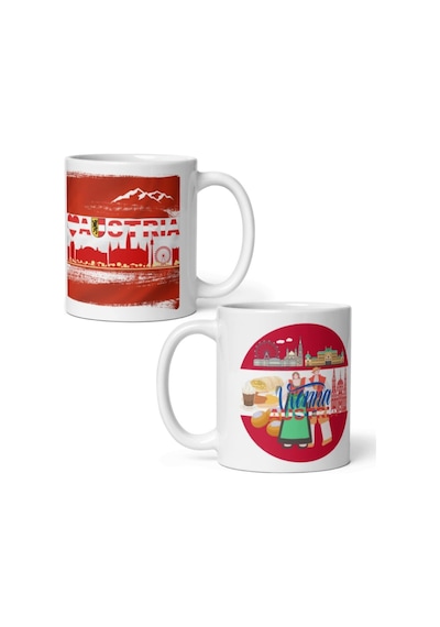 Avusturya Kupa Bardak 2 Adet Seyahat Hatıra Austria Mug