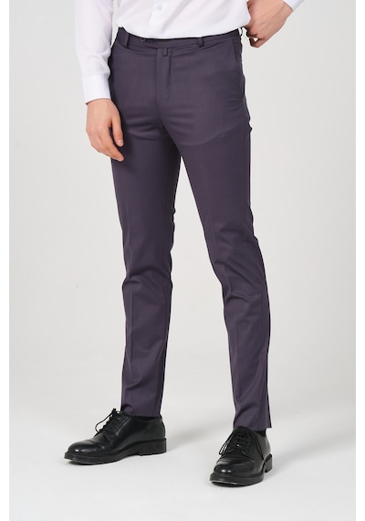 Slim Fit Erkek Kumaş Pantolon Füme