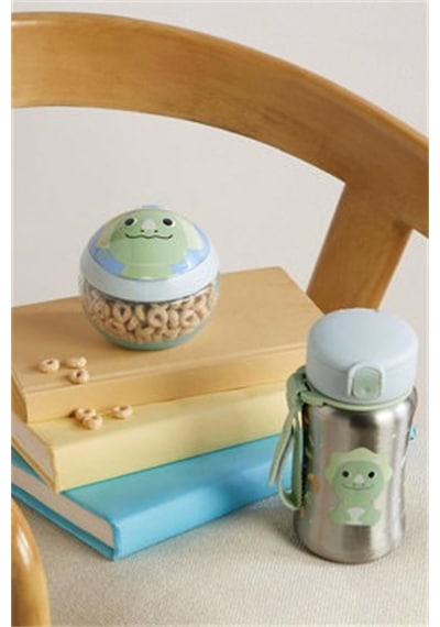 Skip Hop Besties Squad Pipetli Paslanmaz Çelik Suluk Dinozor 9u61 STANDART