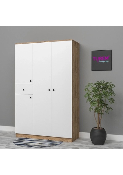 Mina 4 Kapılı 1 Çekmeceli Gardrop Mdf Antrasit Mina 4 Kapılı 1 Çekmeceli Gardrop Mdf Antrasit