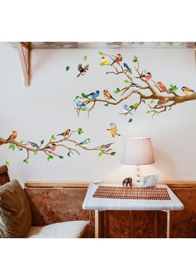 Twig Bird Dekoratif Duvar Sticker Murals Tv Arka Plan Dekoratif Duvar Çıkarımı Ve Peel