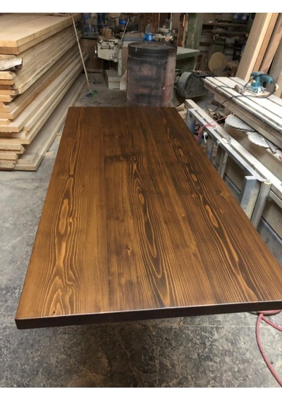 Düz Kenar Doğal Kütük Masa Tablası 150x80.cm Çok Renkli