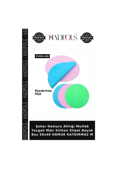 Şeker Hamuru Altlığı Mutfak Tezgah Matı Silikon Silpat Büyük Boy 50x40 Hamur Kaydırmaz M Belirtilmemiş