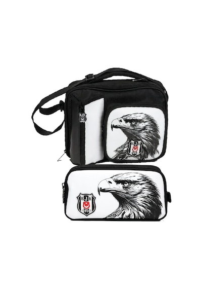Beşiktaş Kartal Baskılı Beyaz - Siyah Erkek Çocuk Okul Beslenme Çantası Ve Kalemlik Seti - Setbjk26363 Siyah - Beyaz Beşiktaş Kartal Baskılı Beyaz - Siyah Erkek Çocuk Okul Beslenme Çantası Ve Kalemlik Seti - Setbjk26363 Siyah - Beyaz