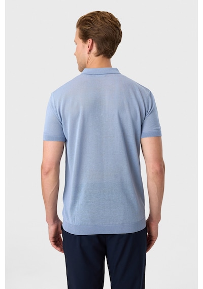 Back And Bond Mavi Regular Fit Düğmeli Polo Yaka Tişört
