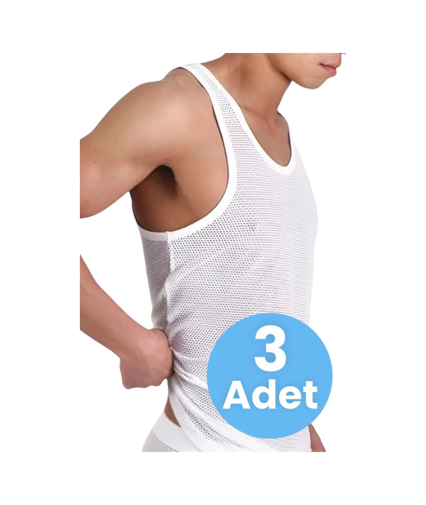 Tezzgelsin Erkek File Atlet 6 Adet Beyaz