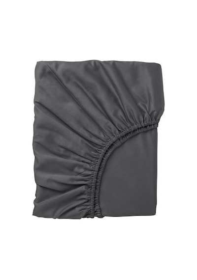 Ikea Nattjasmın 1 Tek Kişilik Çarşaf 90 X 200 Cm Koyu Gri