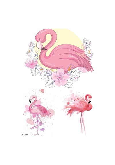 Flamingo -4 Geçici Dövme,geçici Tattoo,vücut Dövme,kol Bilek Dövme,boyun Dövme,sırt Dövme