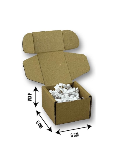 25 Adet 6x6x4cm Kilitli Dayanıklı E-ticaret Karton Kargo Kutusu