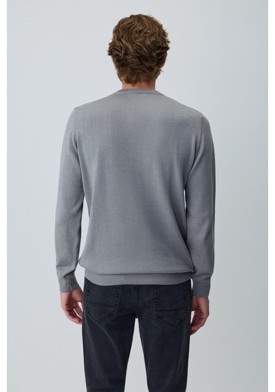Morven Erkek Gri Basic Bisiklet Yaka Triko 27kc017005100 Gri