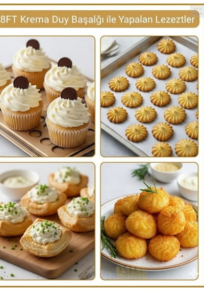 8ft Büyük Boy Yıldız Krema Duyu Cupcake, Kurabiye Ve Hamur Şekillendirici Paslanmaz Çelik Süsleme Uç Metalik Gri