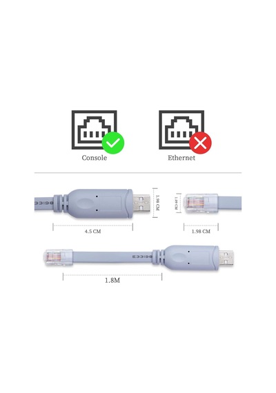 Se-7015 Konsol Kablosu, Cisco Konsol Kablosu, Ch340 Çipli Usb Konsol Kablosu Uyumlu 1,8 Metre