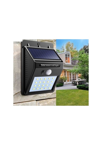 Sensörlü Bahçe Lambası- Solar Duvar Lambası 20 Ledli