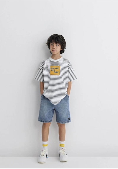 Mavi Skate All Day Baskılı Gri Erkek Çocuk T-shirt M6610263-89187 Gri