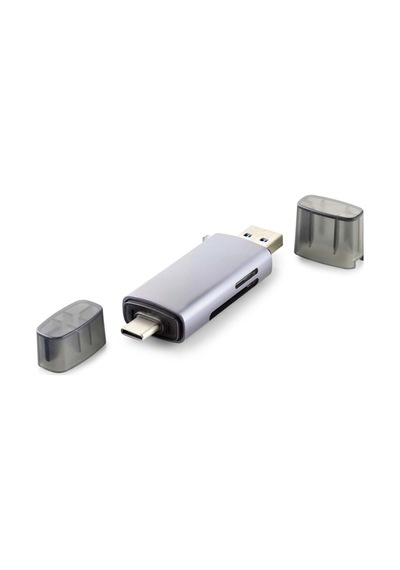 Usb 3.0 Ve Type-c Kart Okuyucu Gri Renkli Tümleşik