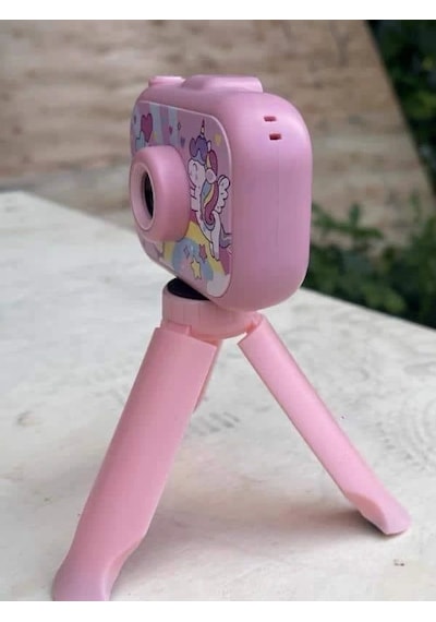 Ayaklı Mini Fotoğraf Makinesi Çocuk Için Eğitici Video Kamera Kopya