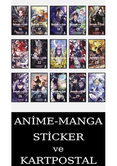 Seraph Of The End 16-30 Eksiksiz Manga Seti 15 Kitap / Anime-manga Sticker Ve Kartpostal