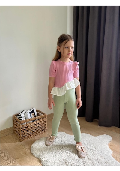 My Kids Wear Fırfır Detaylı Kız Çocuk Takım Çok Renkli