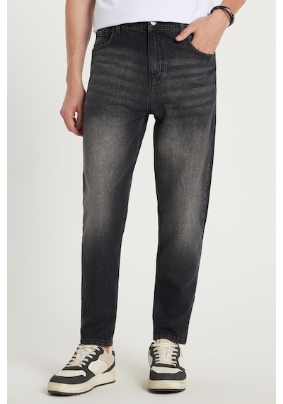 Tudors Erkek Relax Fit Geniş Kesim Boru Paça Denim Yıkamalı Taşlamalı Esnek Siyah Jean Kot Pantolon-34489 Siyah Tudors Erkek Relax Fit Geniş Kesim Boru Paça Denim Yıkamalı Taşlamalı Esnek Siyah Jean Kot Pantolon-34489 Siyah