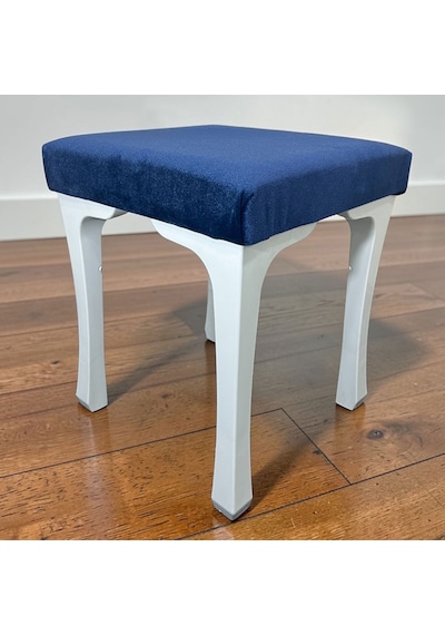 Ratemo Kare Puf Tabure Döşemelik Kumaşlı Modern Oturma Pufu 40x40x45 Cm Lacivert