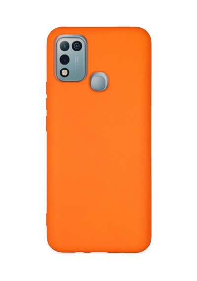 İnfinix Hot 10 Play Kılıf Nano İçi Kadife Silikon - Turuncu 0.2M-Çok Renkli