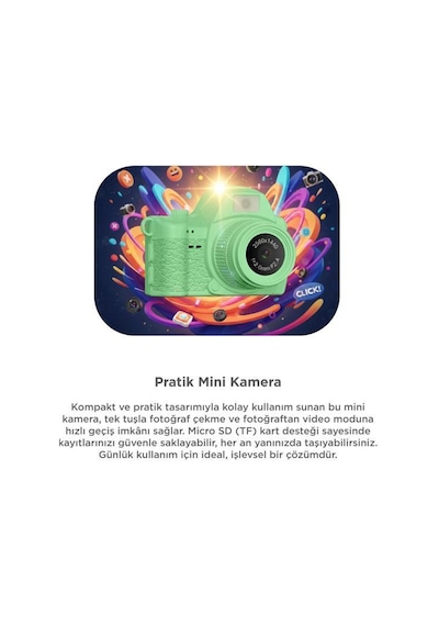 Torima CMR42 Video Mini Kamera Dijital Fotoğraf Makinesi Yeşil