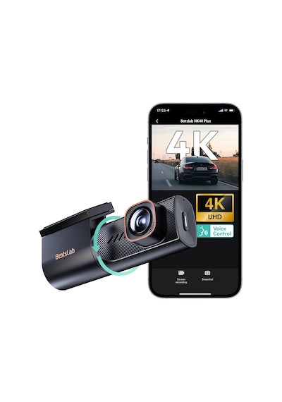 Hk40 Plus Araç İçi Kamera 4k, Dahili Gps, 5.8ghz Wi-fi