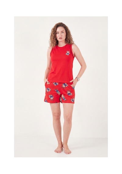 Lela Baskılı Pamuklu Bisiklet Yaka Şortlu Pijama Takımı Bayan Pijama Takımı 65790786 Kırmızı Lela Baskılı Pamuklu Bisiklet Yaka Şortlu Pijama Takımı Bayan Pijama Takımı 65790786 Kırmızı
